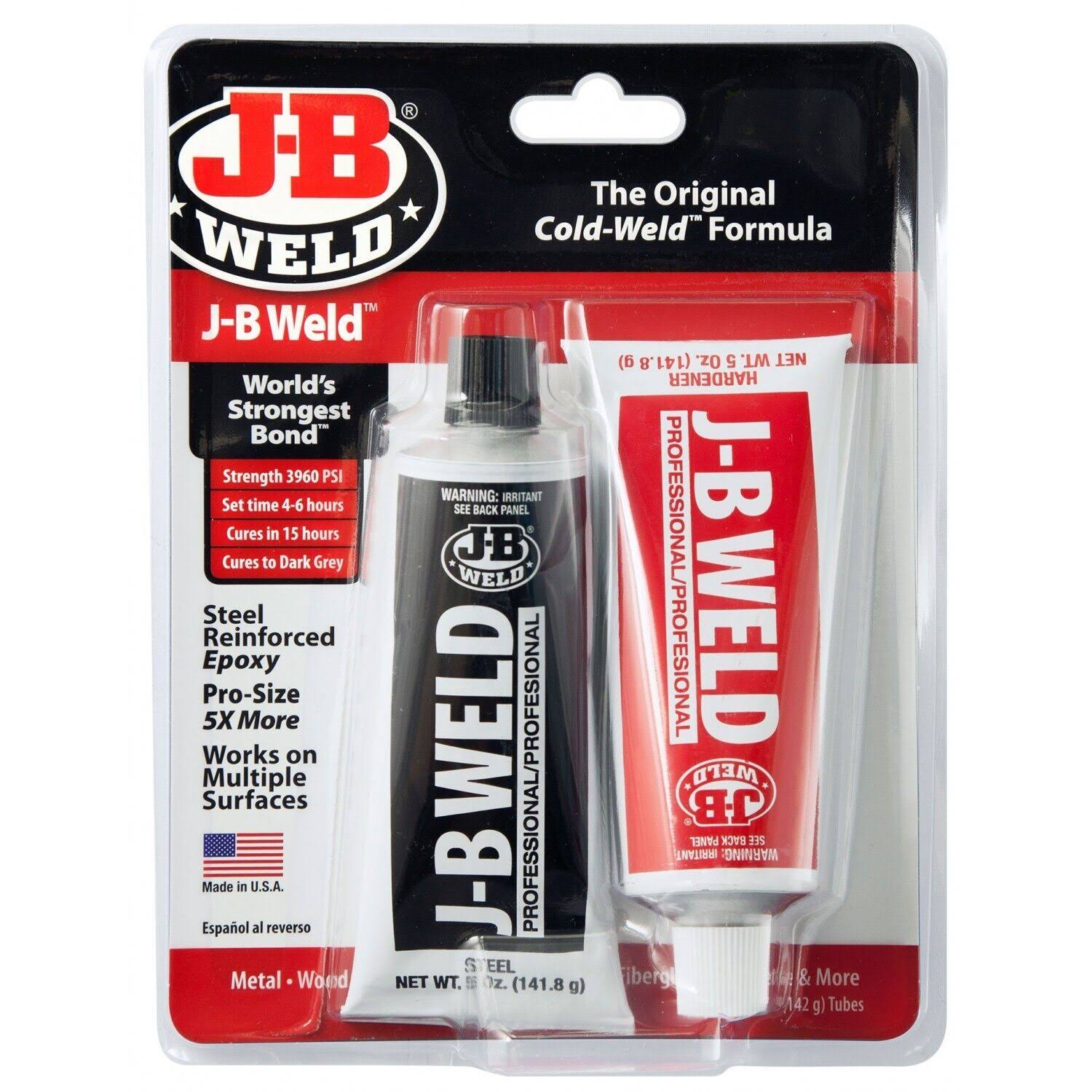 J-B Weld 8281 Professional Size Steel Reinforced Epoxy Twin Pack- 10 oz.