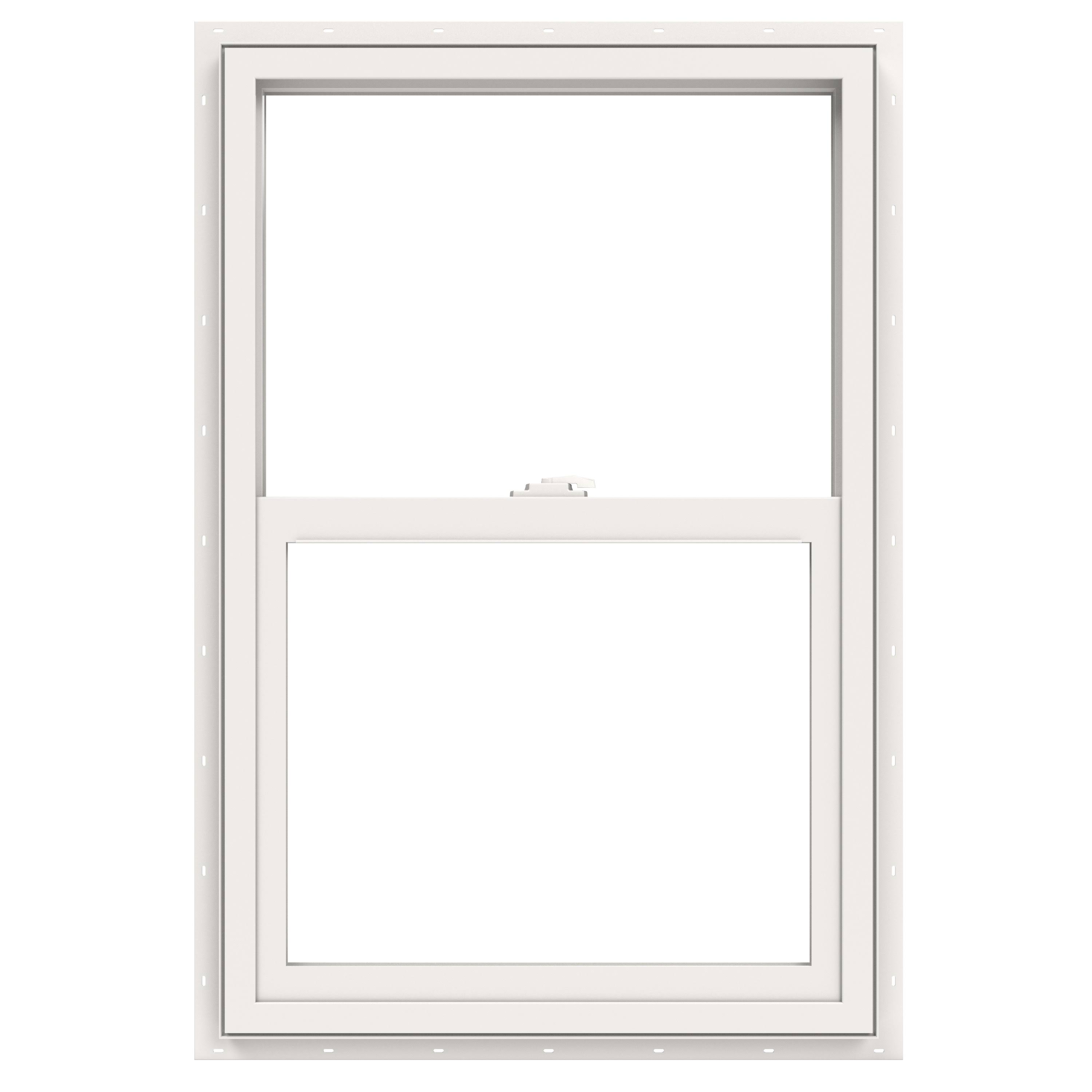 JELD-WEN V2500 Vinyl Double Pane Double Strength Single Hung Window (Rough Opening: 24-in x 36-in; Actual: 23.5-in x 35.5-in) in White