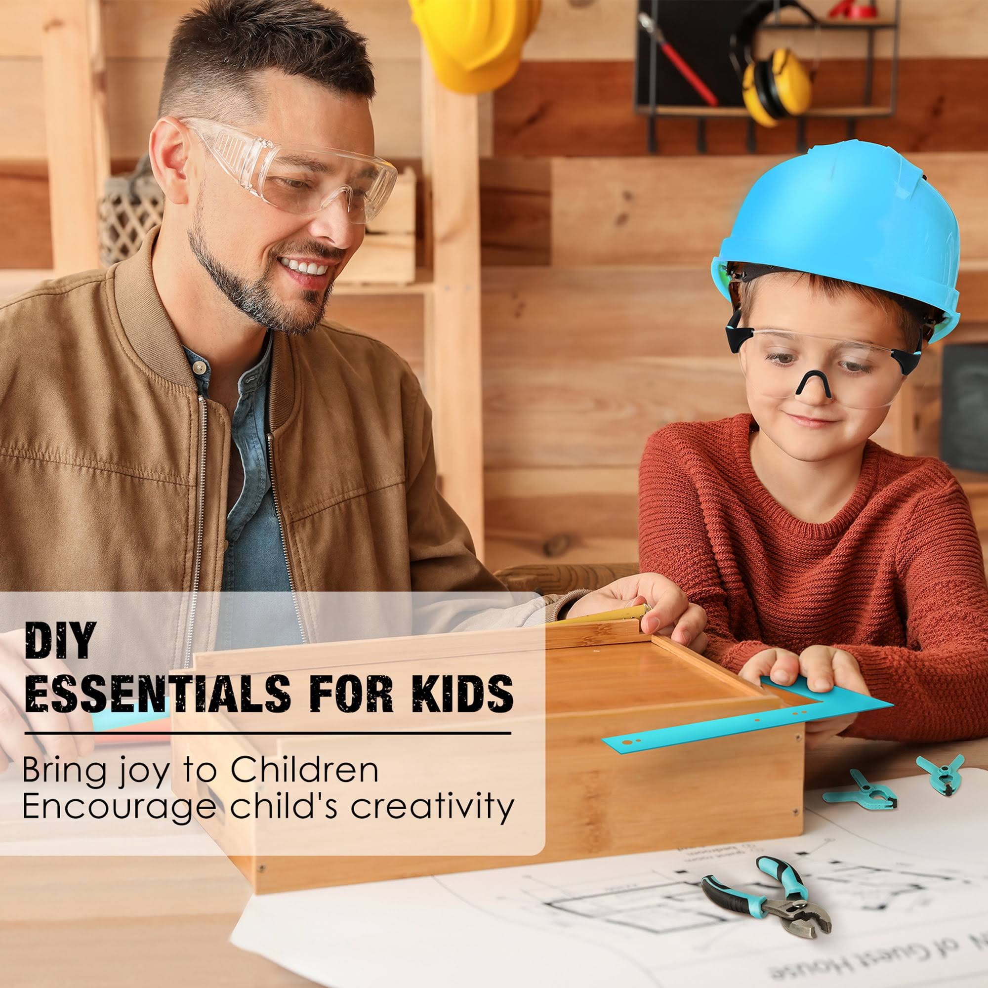 Shall 26-Piece Kids Size Tool Set, Real Tools Kit for Kids with 12 inch Tool Bag, Safety Certified Children Learning Tool Set with Hand Tools for Boys