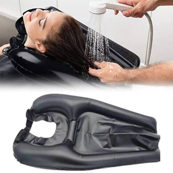 Peaoop Inflatable Shampoo Basin- and Portable Shampoo Bowl with Air Pump- Hair Washing Tray for Bedridden, Handicapped, Seniors, Pregnant, Wheelchair