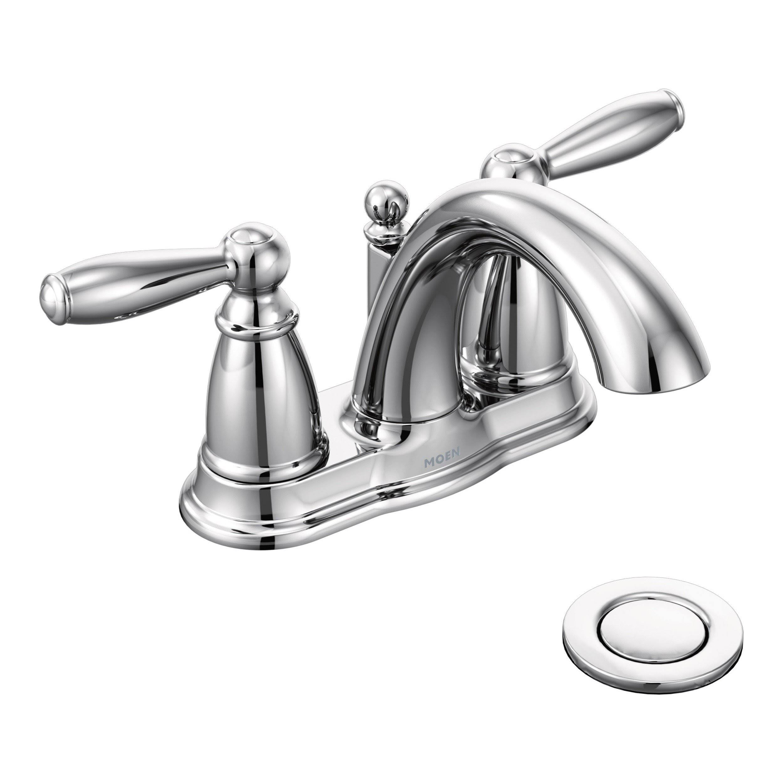 Moen 6610 Brantford Chrome Two-Handle Bathroom Faucet