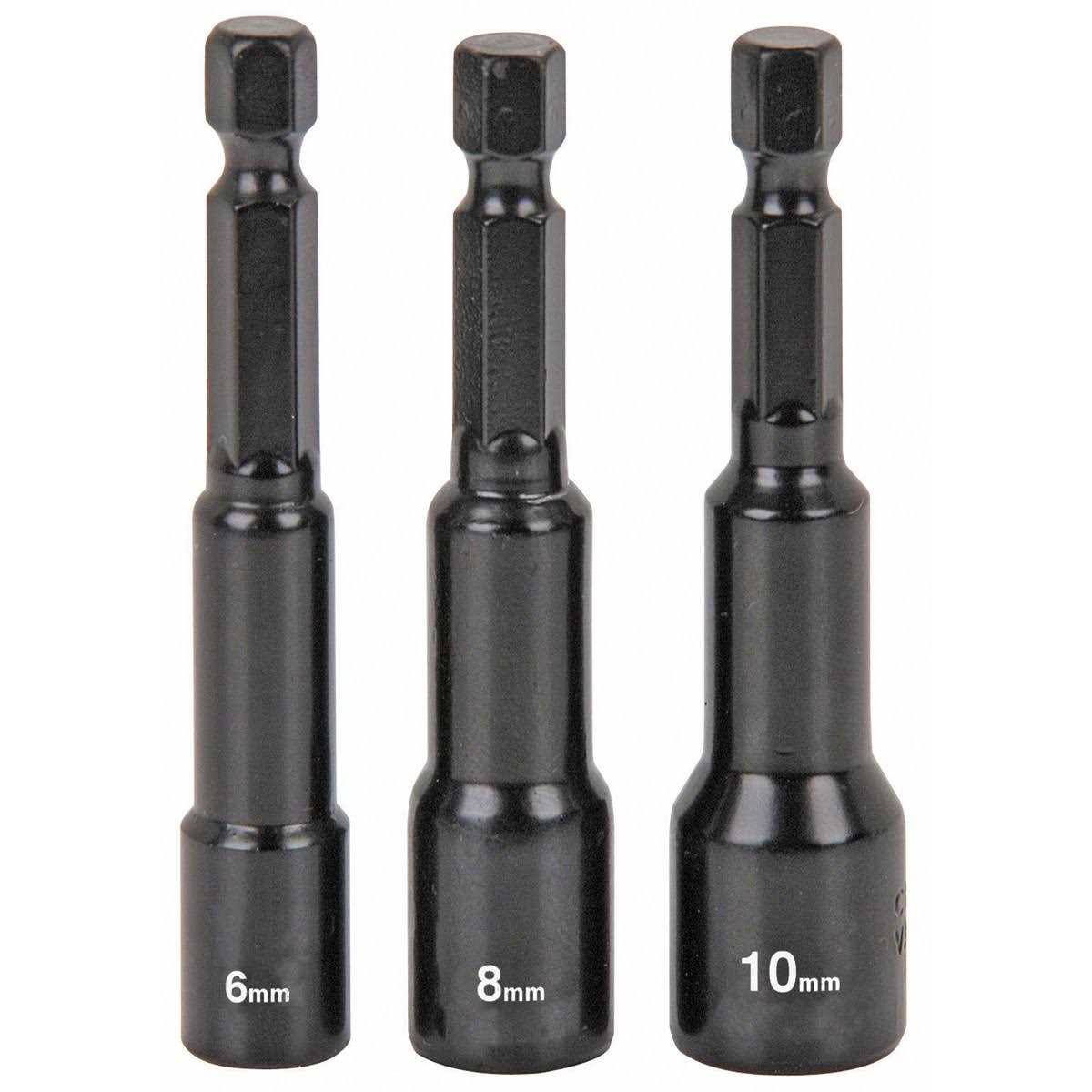 Warrior 69437 Metric Quick Release Magnetic Nutsetter Set 3 PC