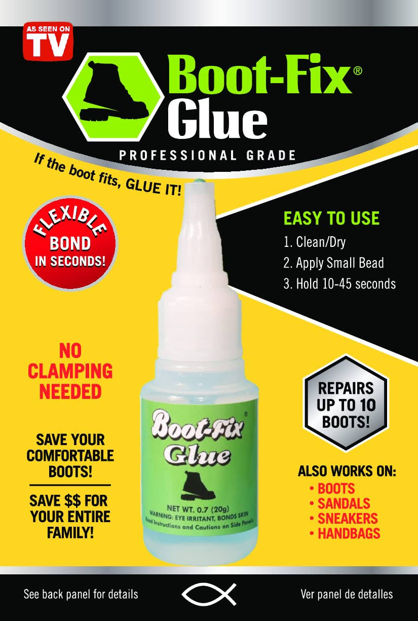Boot-Fix Shoe Glue Instant Professional Grade Shoe Repair Glue