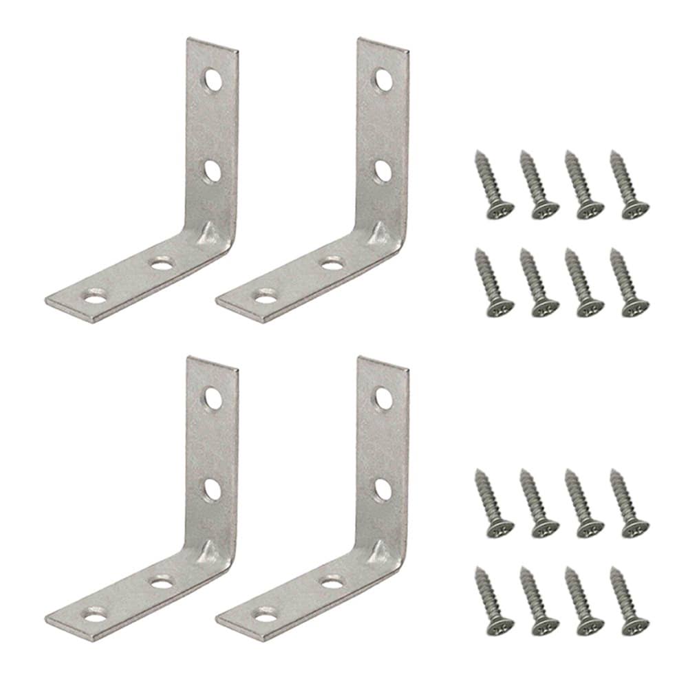 ReliaBilt 5.39-in x 0.75-in x 3-in Steel Corner Brace(4-Pack)