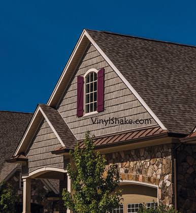 The Foundry 10 inchw x 62 1/2 inchl Exposure, Vinyl Staggered Shakes (23 Panels/Ctn. = 100 Sq. Feet), 202- Oceanside