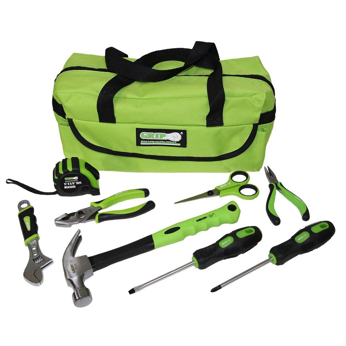 Grip 96003 9 PC Children's Tool Set Lime