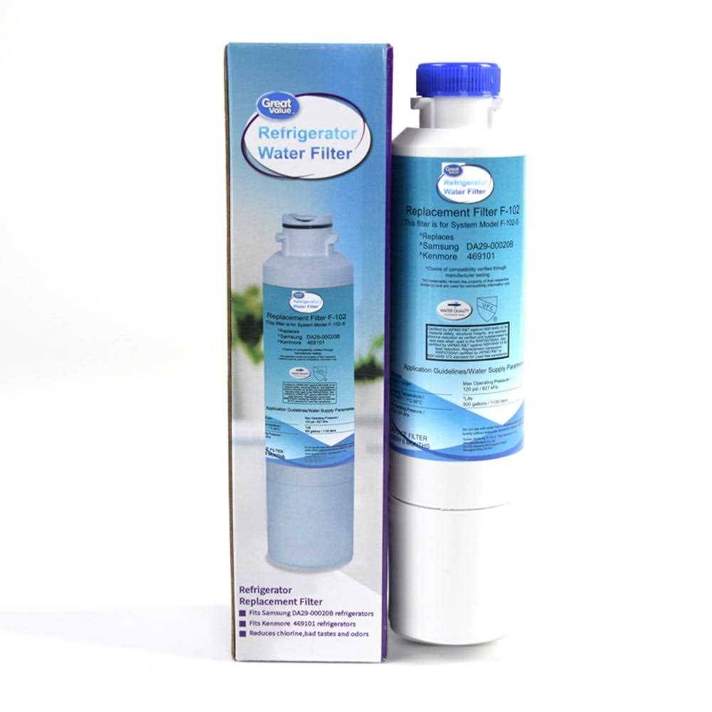 Great Value NSF42&53 F102 Samsung HAF-CIN Refrigerator Filter- White- 1 Pack