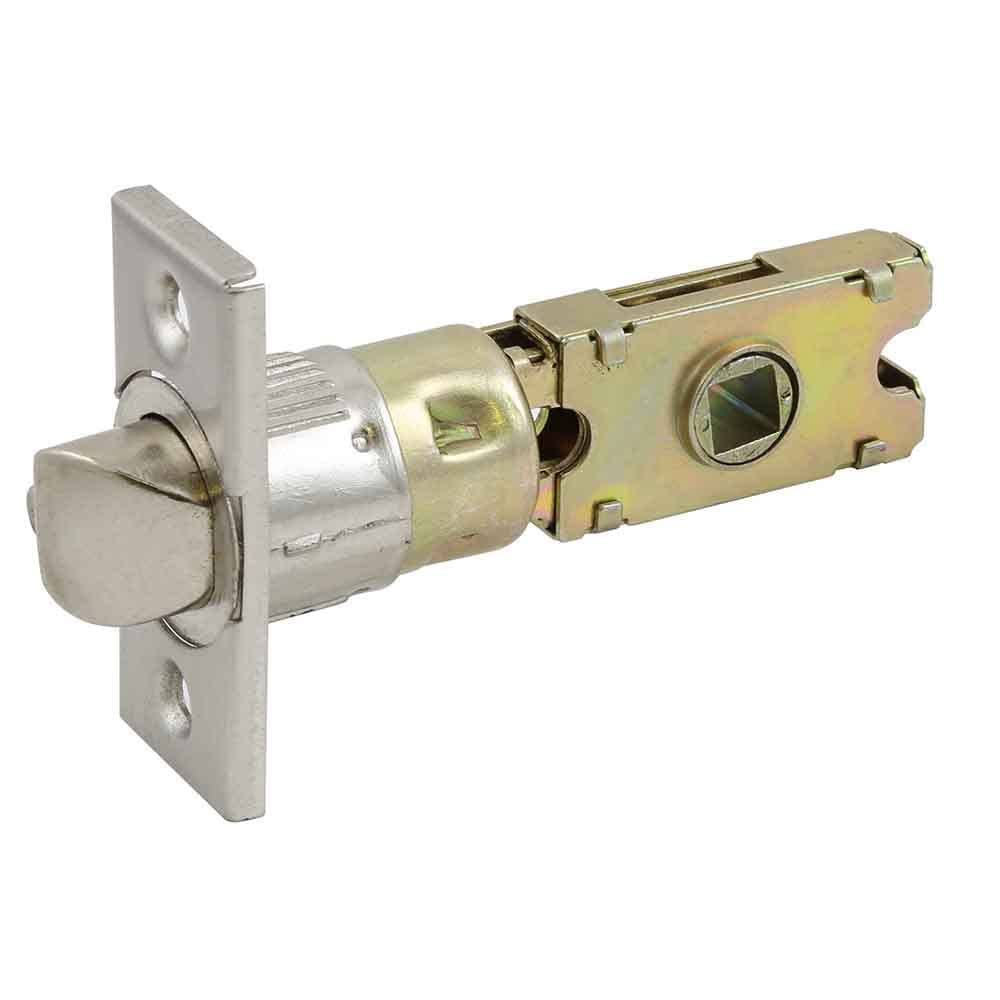 Design House 582189 6-Way Square Spindle Entry Latch, Satin Nickel