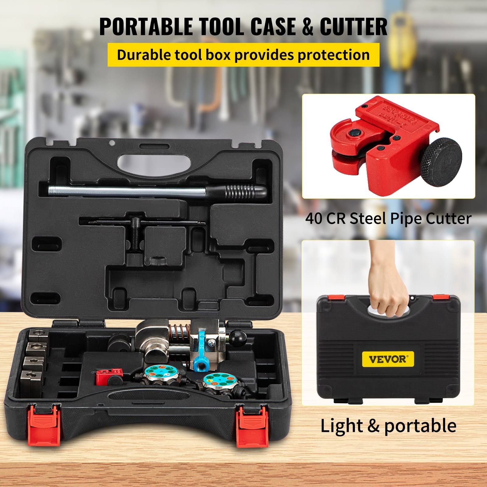 VEVOR Brake Line Flaring Tool 37 & 45 Degree Single Double and Bubble Flares for 3/16