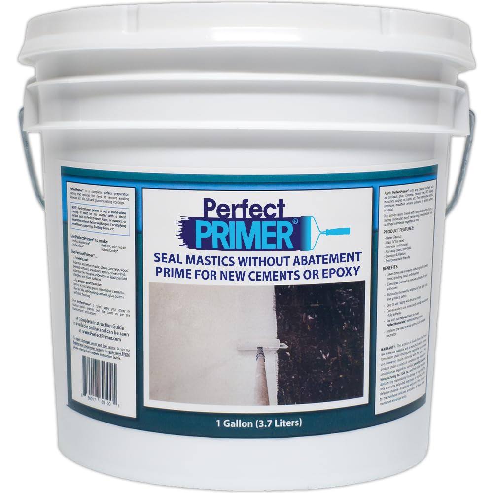 Perfect Primer- The Only Encapsulant That Seals Non-Friable Black Mastic and Primes for New Paint, Epoxy, Tile, Leveling Cements, and More. 1