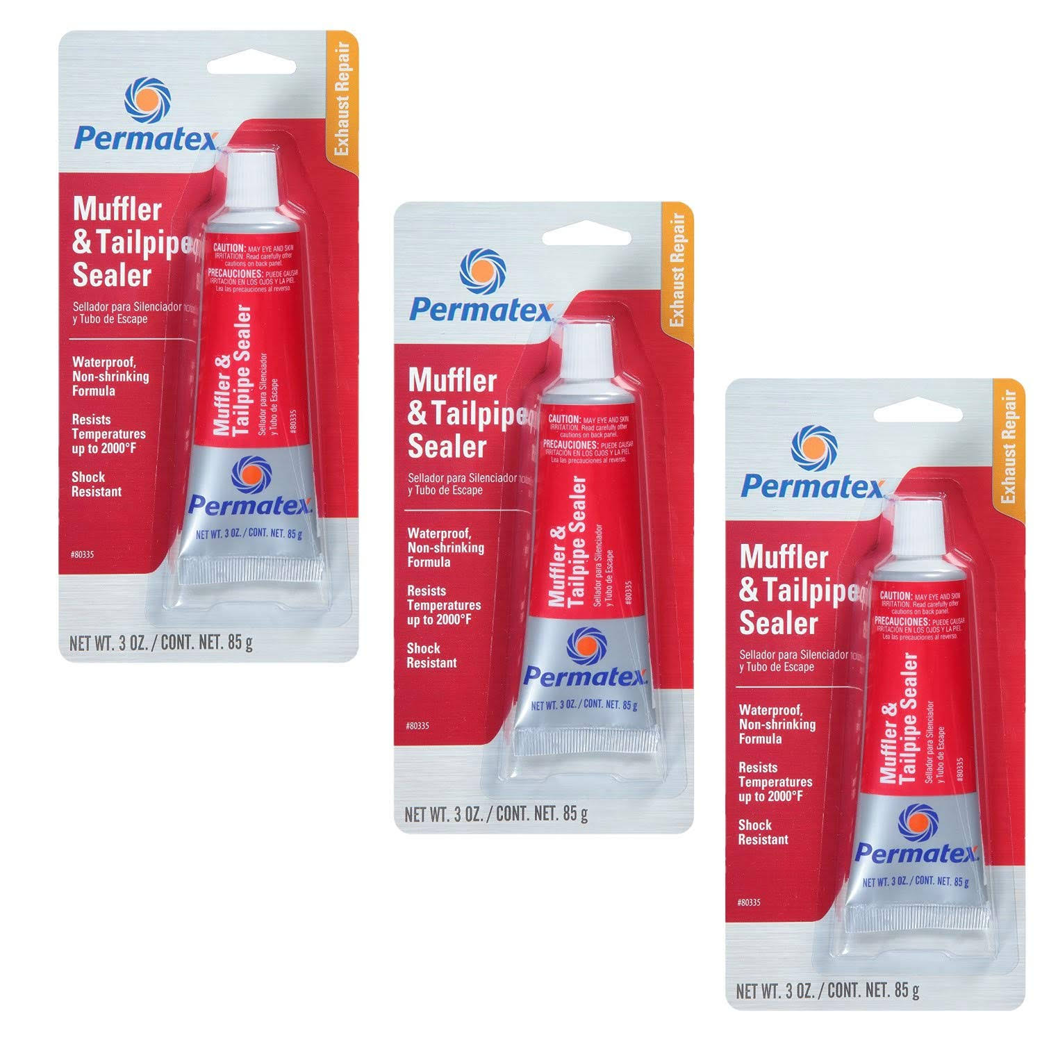 Permatex 80335 Muffler and Tailpipe Sealer 3 oz. 3-Pack