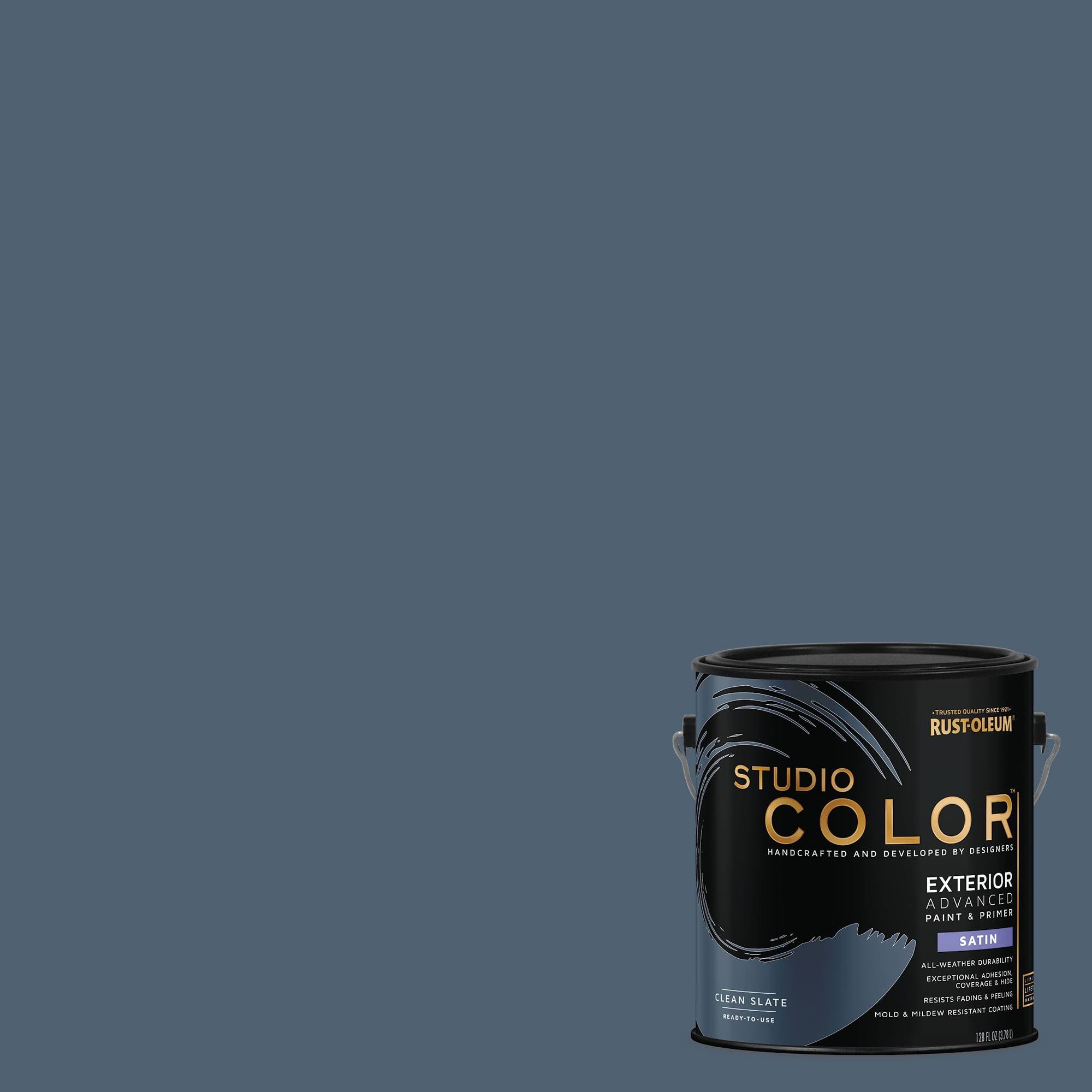 Clean Slate, Rust-Oleum Studio Color Paint + Primer Exterior Flat, Gallon