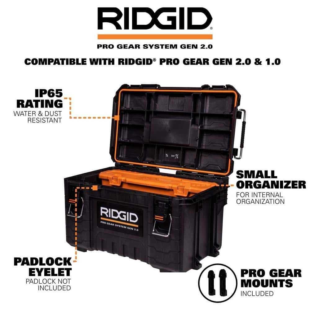 Ridgid 2.0 Pro 22 in. Gear System Rolling Tool Box and Tool Box and Tool Case