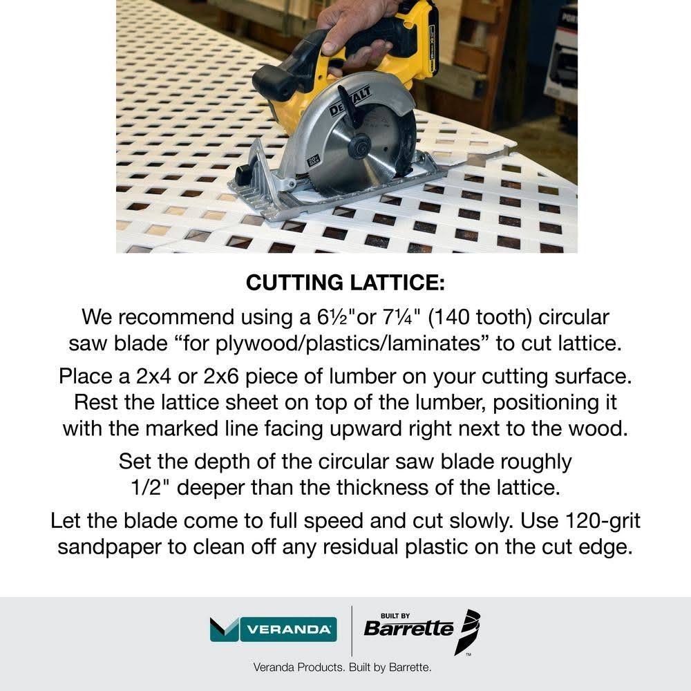 4 ft. x 8 ft. Black Privacy Diamond Vinyl Lattice- Framed