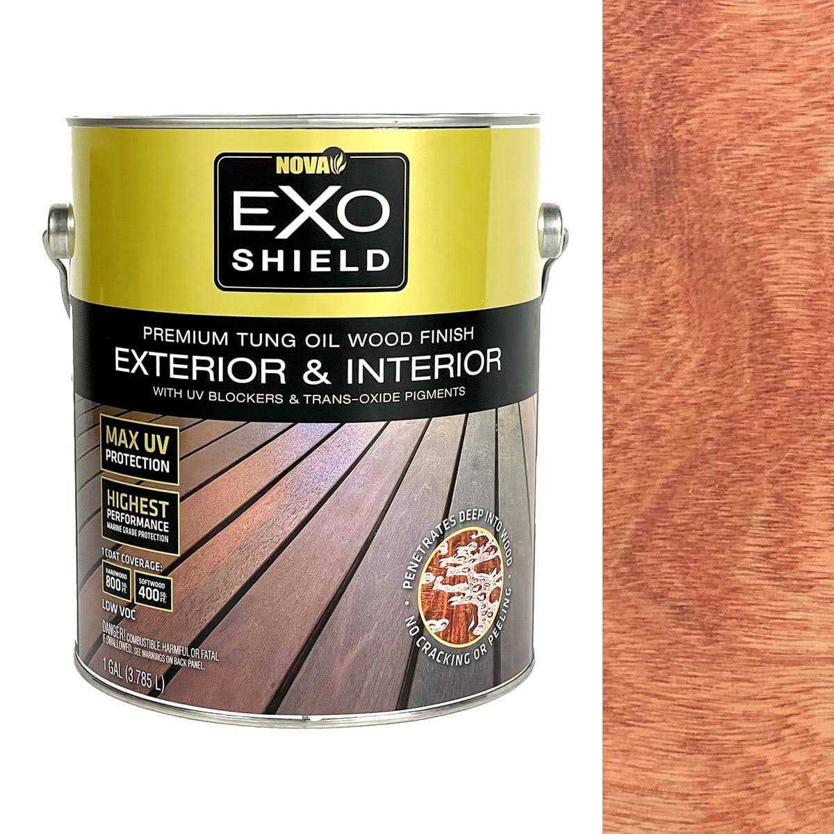 ExoShield Exterior Tung Oil Wood Stain (Mahogany)