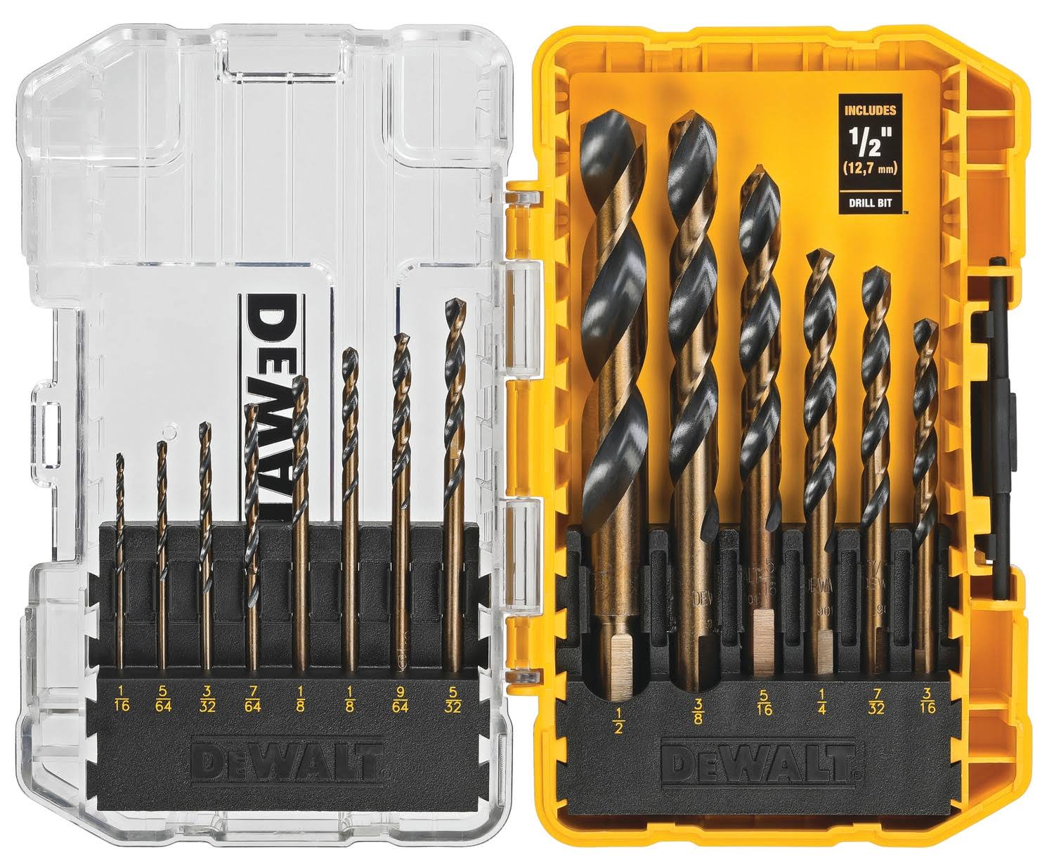 DeWalt DWA1184 Black and Gold Drill Bit Set (14-Piece)