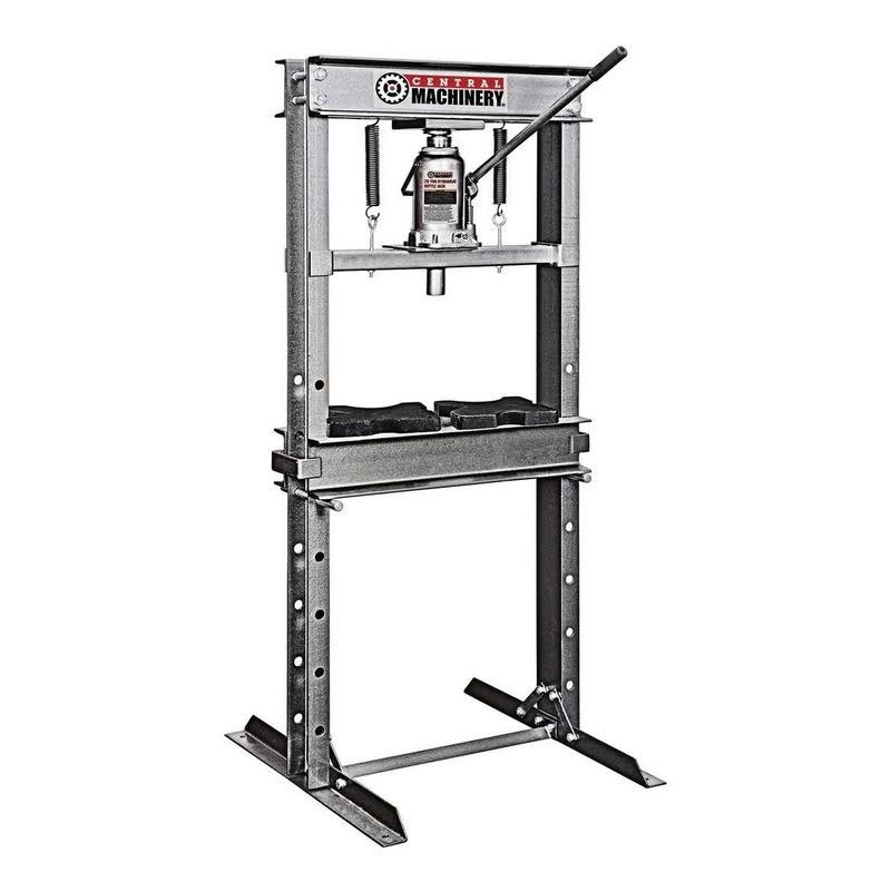 Central Machinery 32879 20 Ton H-Frame Industrial Heavy Duty Floor Shop Press