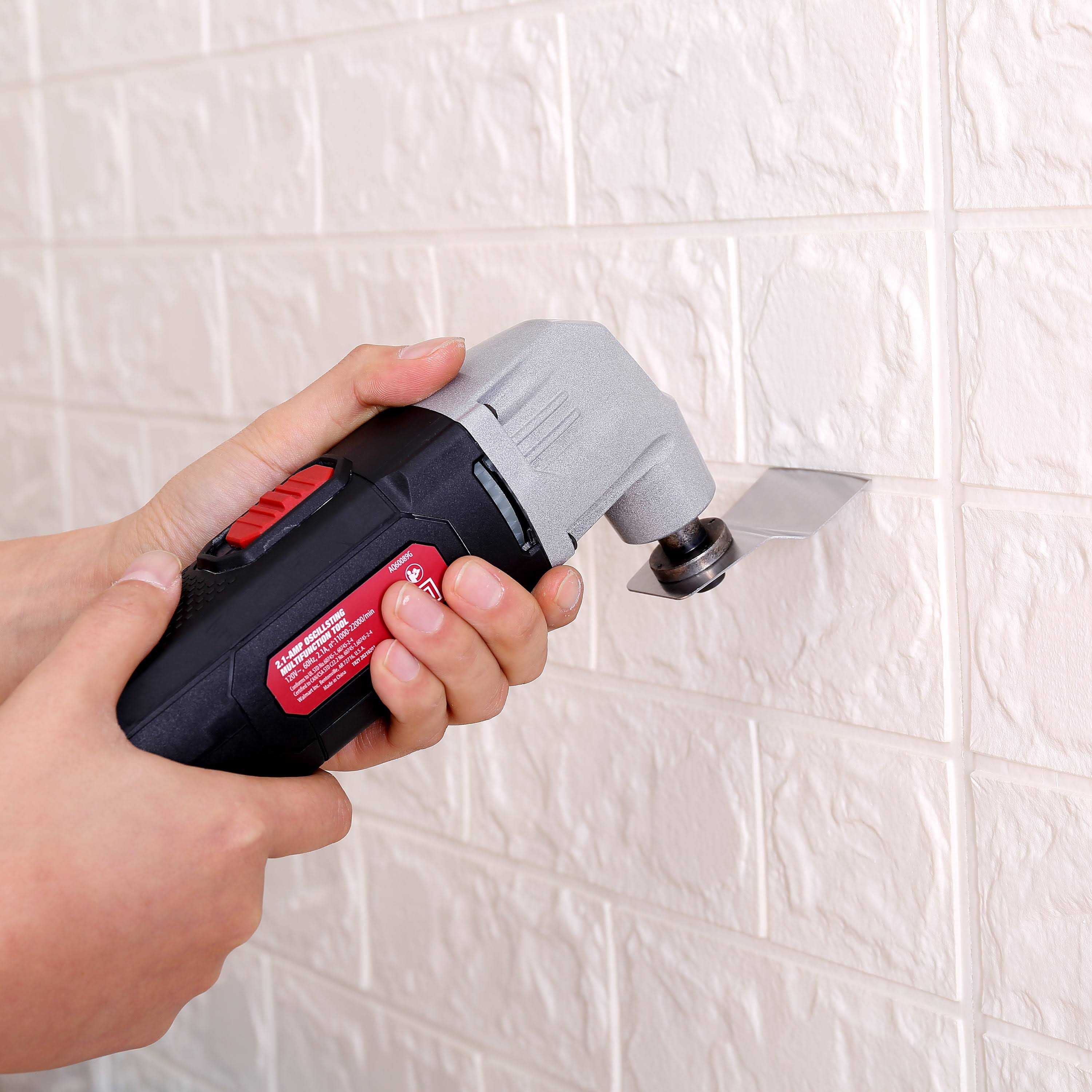 Hyper Tough 2.1 Amp Corded Oscillating Multi-function Tool, Variable Speed, with Hex Key, Sanding Pad, 1-1/4 inch Blade, Scraper Blade & 3