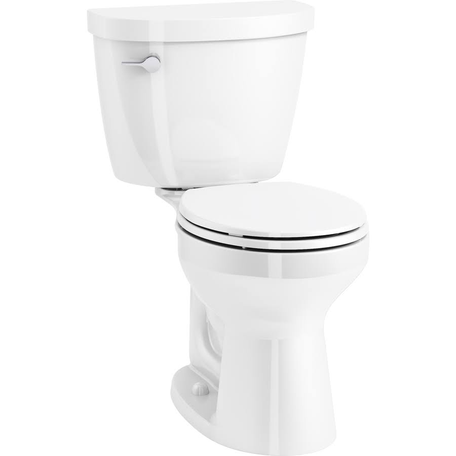 Kohler Cimarron White WaterSense Round Comfort Height 2-Piece Toilet 12-in Rough-In Size (ADA Compliant)