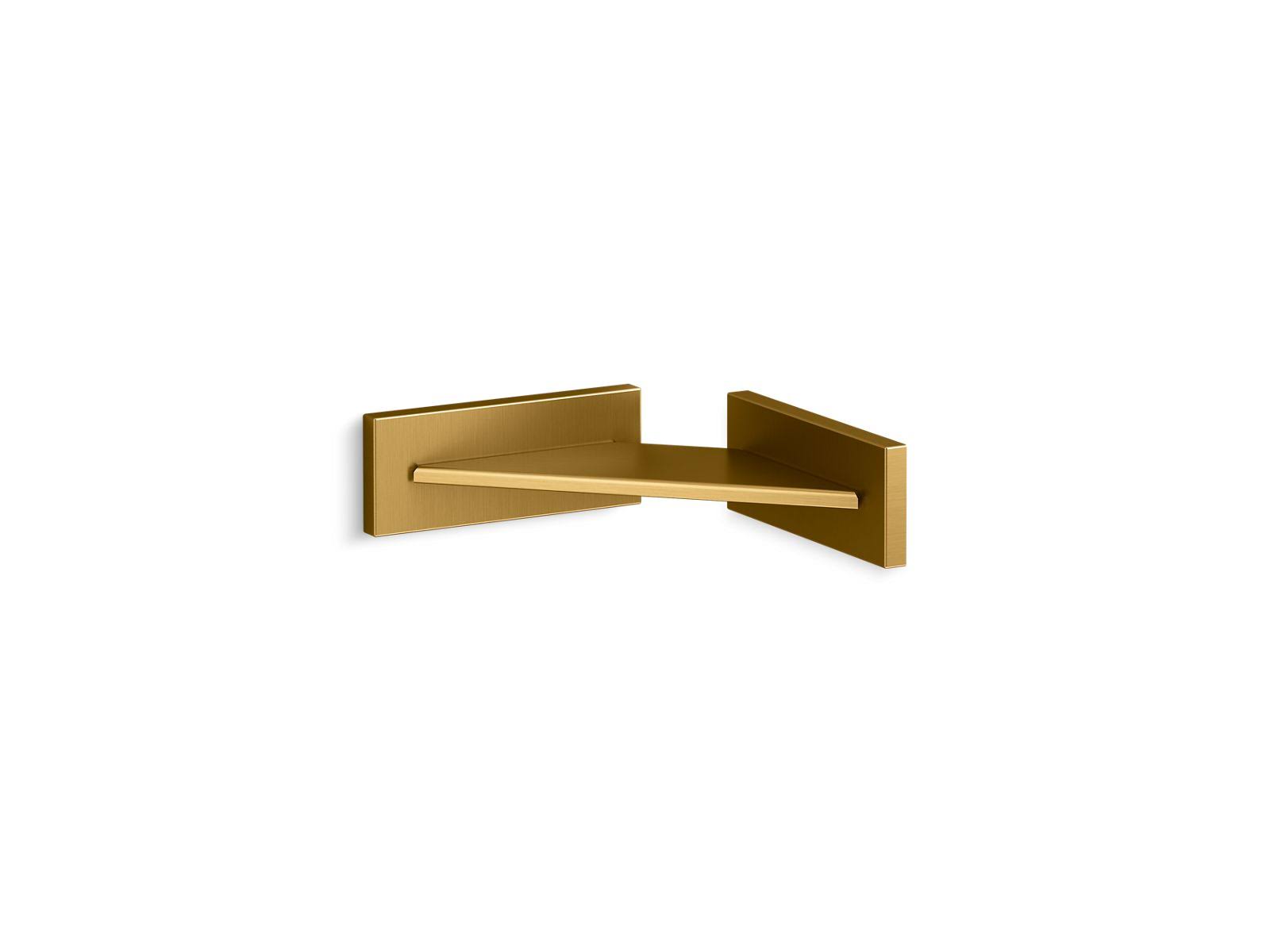 Kohler K-23287 Square Foot Ledge- Vibrant Brushed Moderne Brass