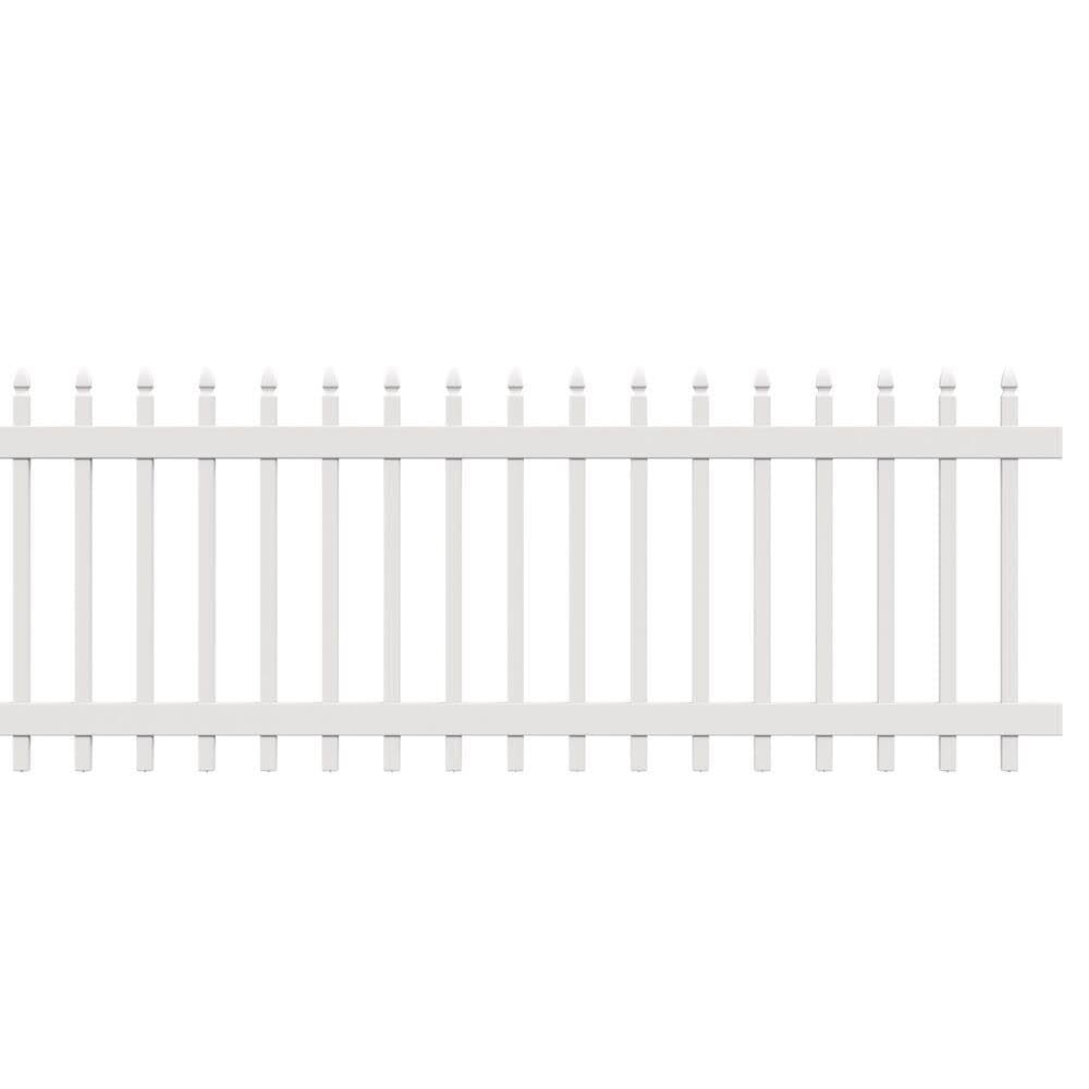 Freedom Newport 3-ft H x 8-ft W White Vinyl Picket Fence Panel | 73013948