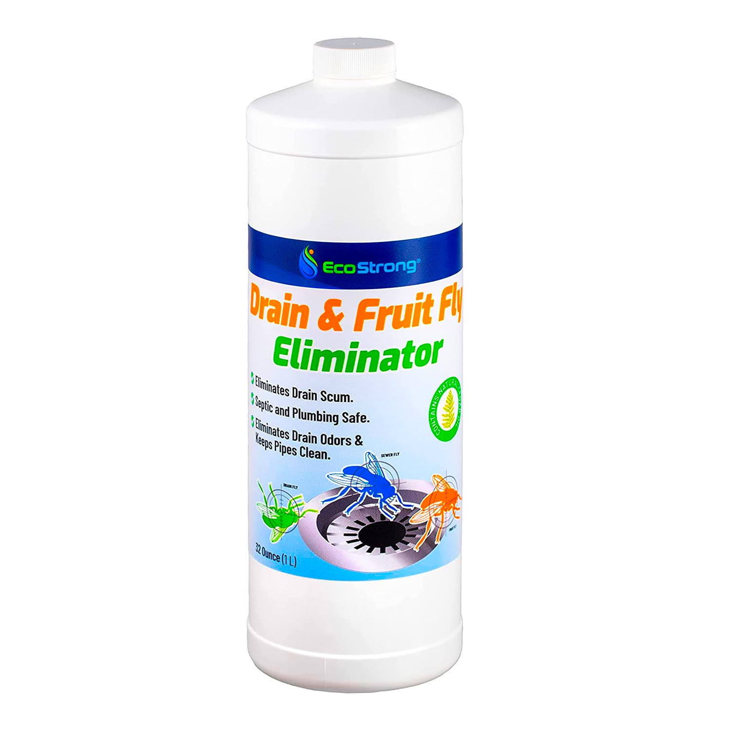 Fruit Fly Drain Treatment | Drain Fly Eliminator | All-Natural, Eliminates Gnats, Sewer Flies and More- Works in All Drains- 32 fl oz