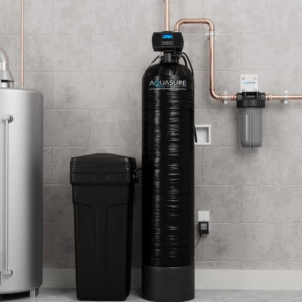 Aquasure Harmony 64,000 Grain Fine Mesh Water Softener with Pleated Sediment Pre-Filter | AS-HS64FMP