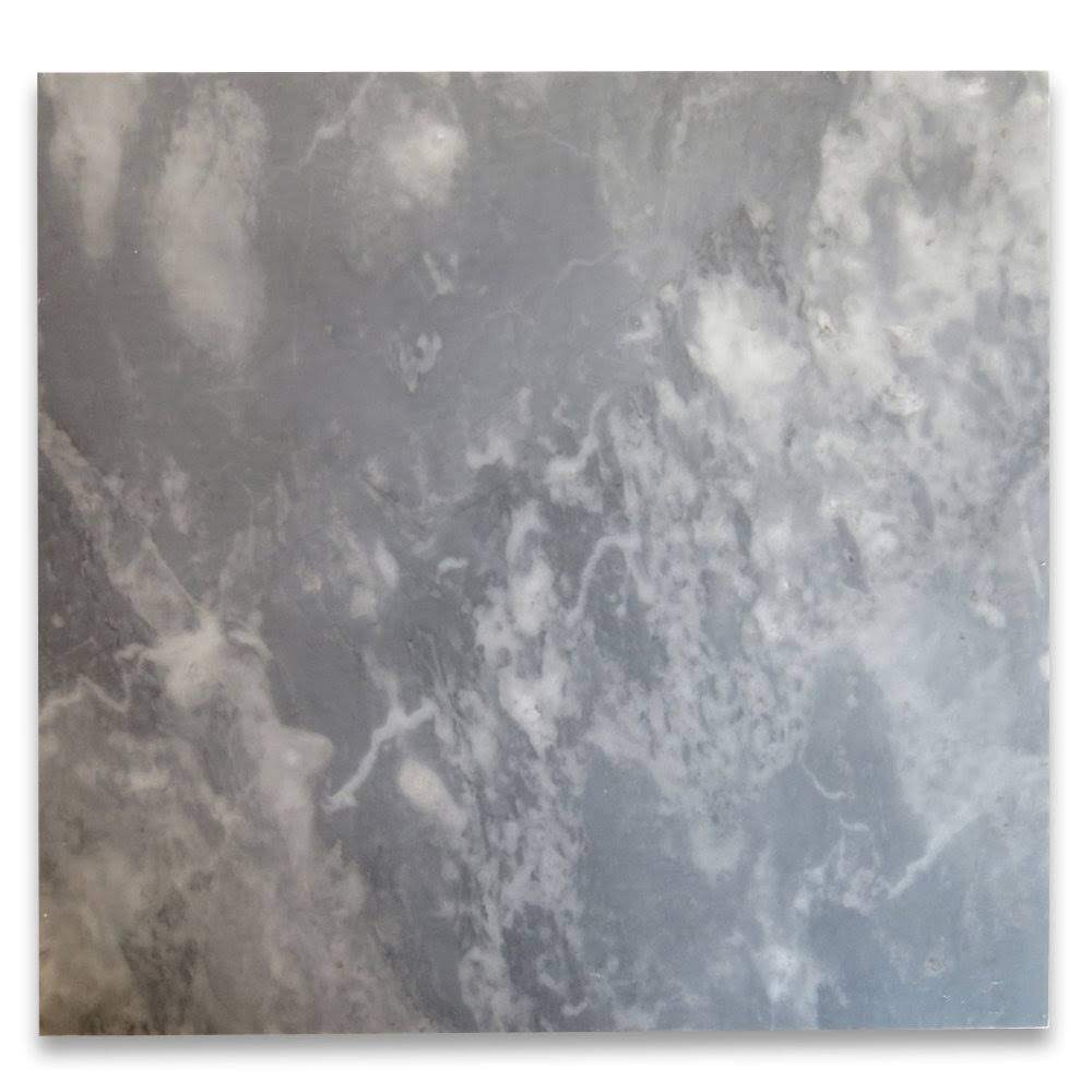 12 x 12 Italian Bardiglio Gray Dark Grey Marble Wall Floor Tile Honed