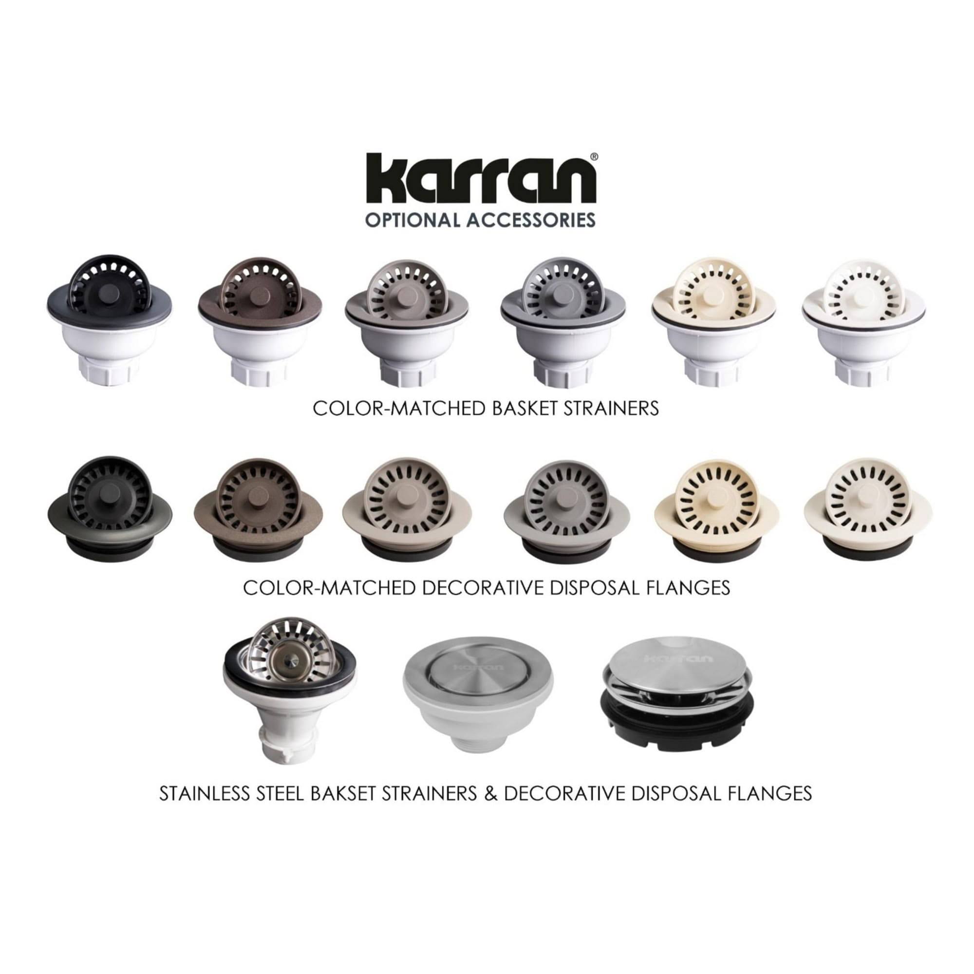 Karran Kitchen Sink Basket Strainer in Black QBSBL