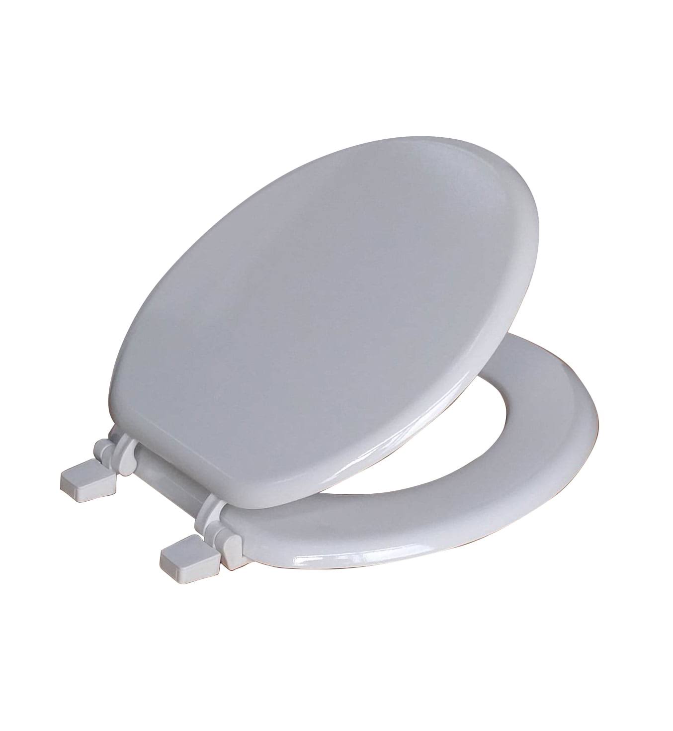Mainstays Round Molded Wood Toilet Seat, White