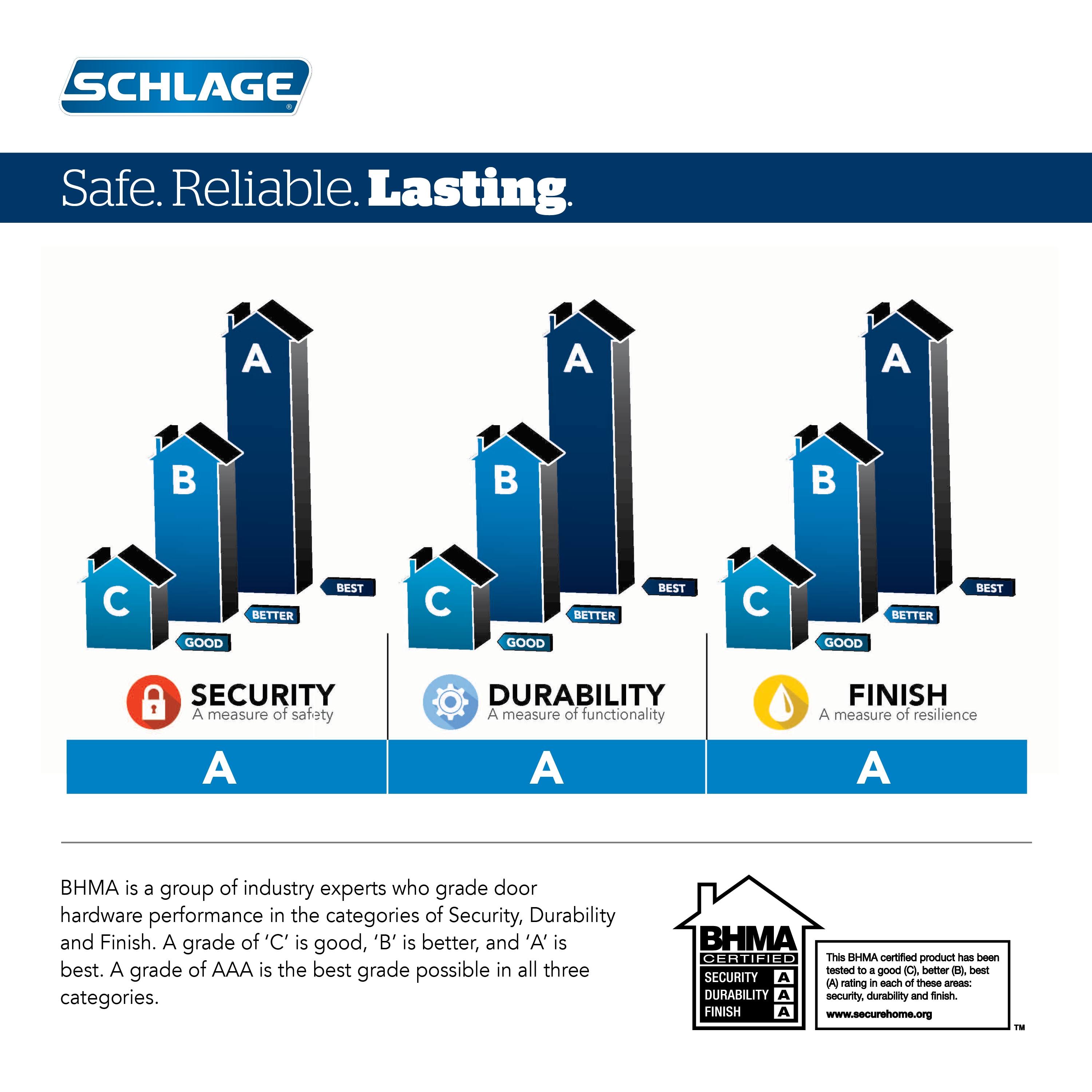 Schlage Lock Lever Entry Touch Aged Bronze