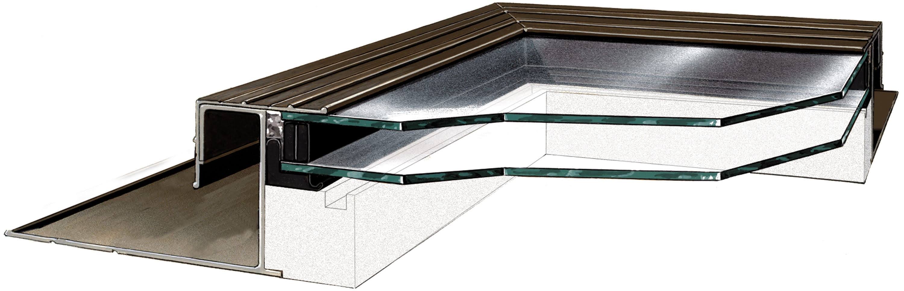 Sun-Tek 22-1/2 in. x 30-1/2 in. Fixed Self-Flashing Skylight with Tempered Low-E3 Glass