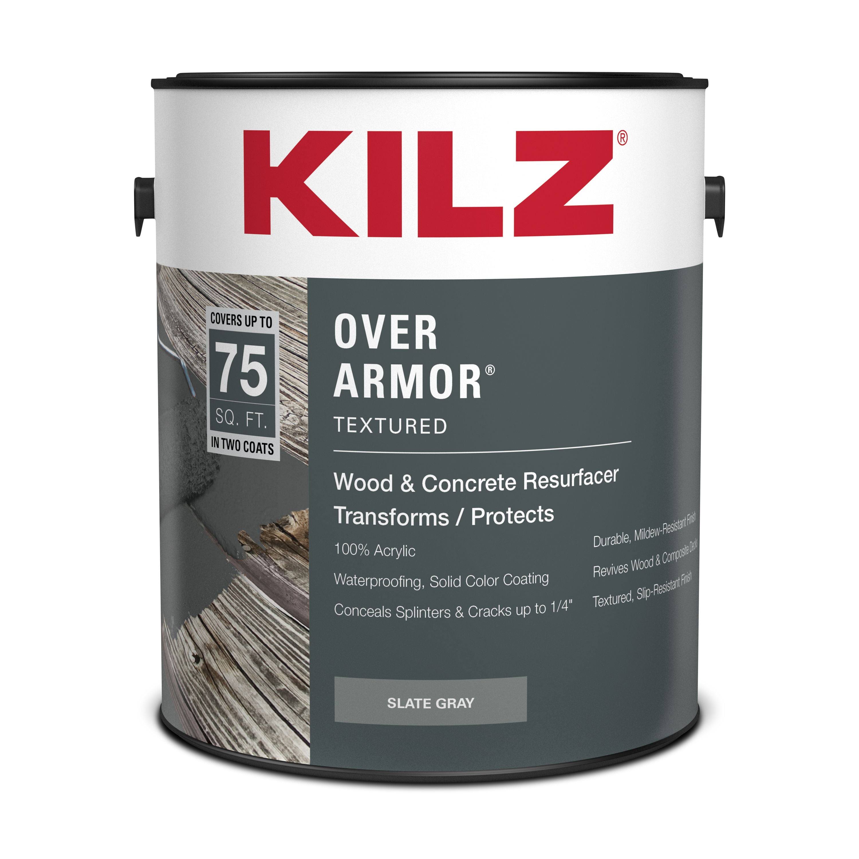 Kilz Over Armor Textured Wood/Concrete Coating 1 Gallon Slate Gray