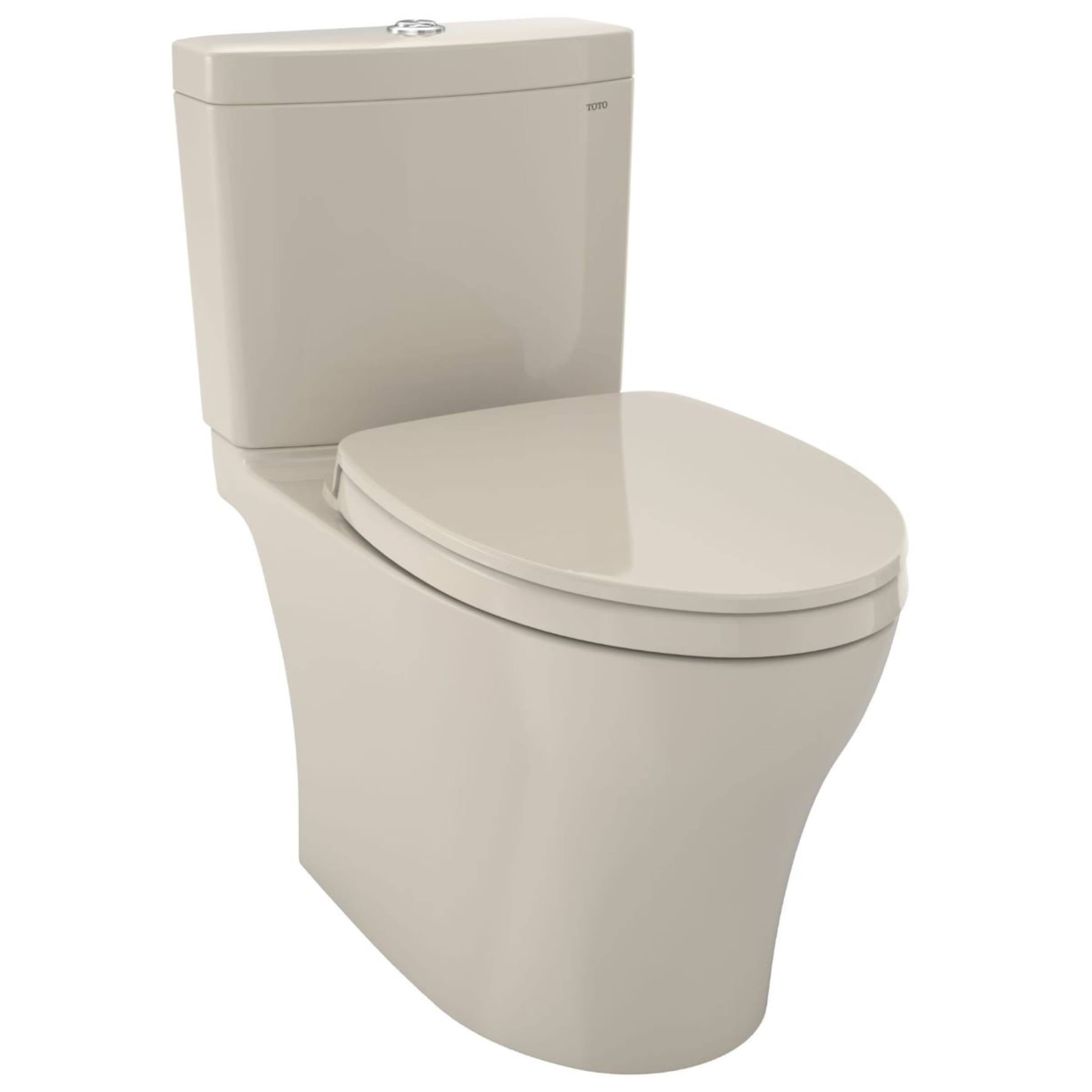Toto MS446124CEMFGN#03 Aquia IV Two-Piece Elongated Dual Flush 1.28 and 0.9 GPF Universal Height Toilet with CeFiONtect , Bone