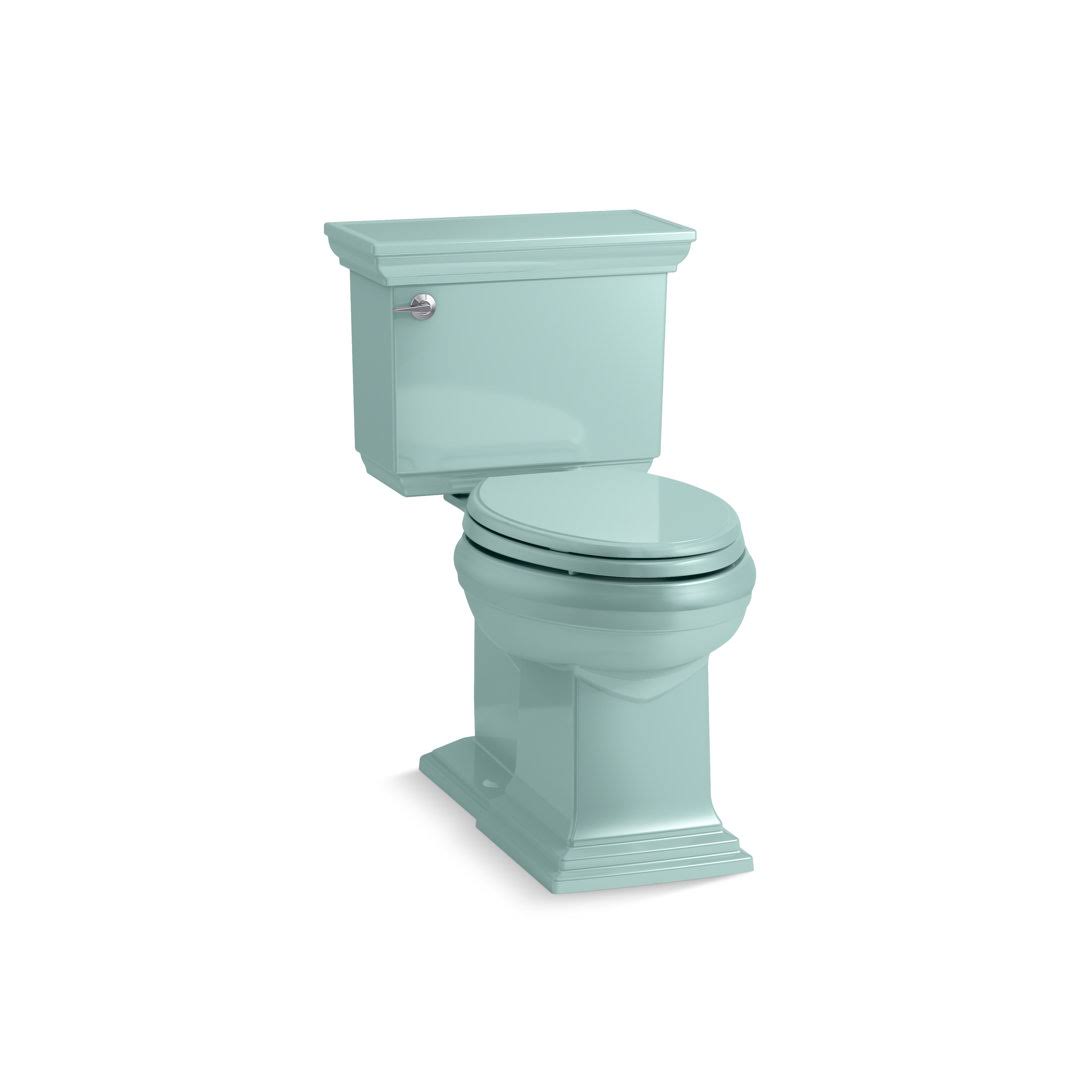 Kohler K-6669-H15 150th Spring Green Memoirs Stately Two-Piece Elongated with Concealed trapway, 1.28 GPF
