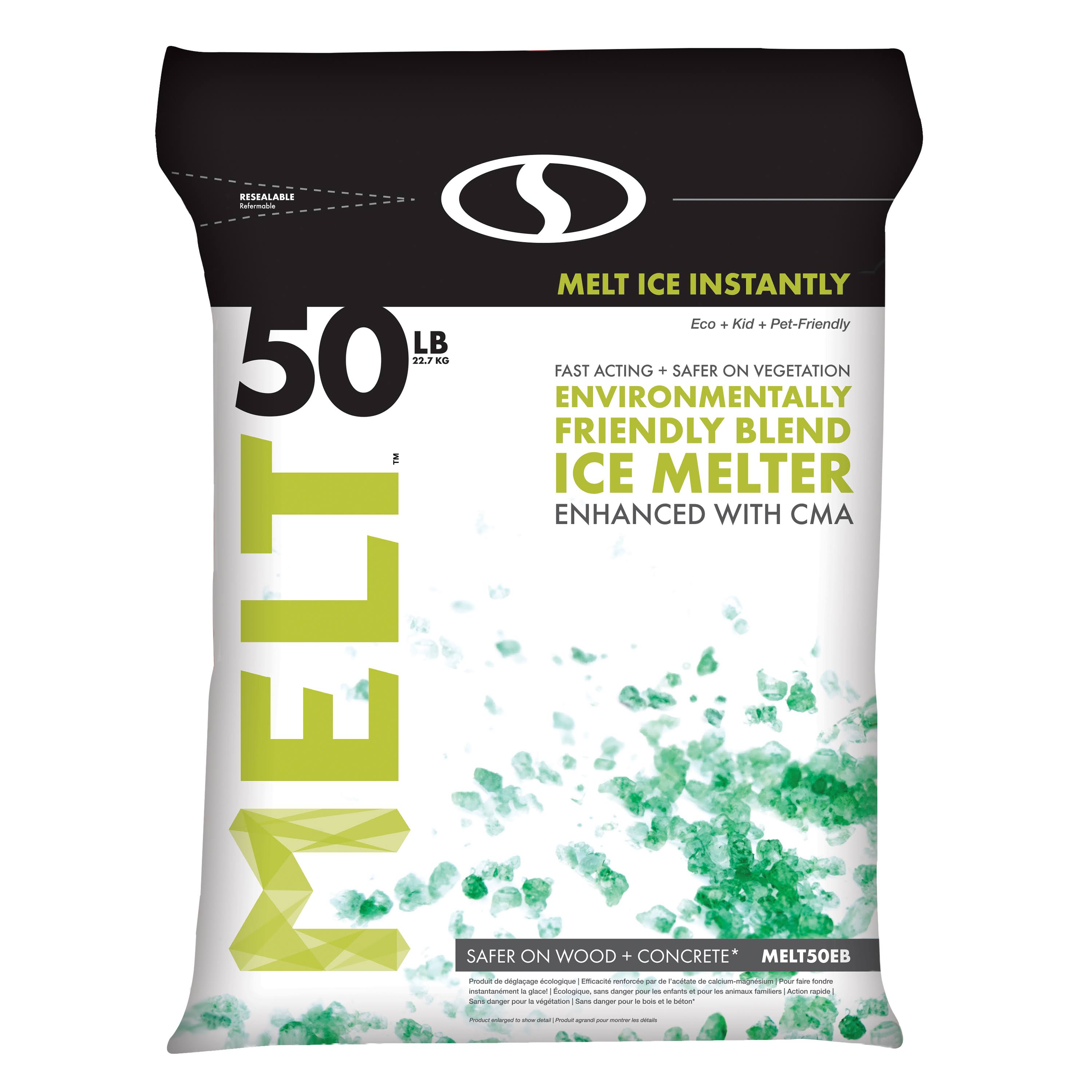 Snow Joe MELT50EB Melt Premium Enviro-Blend Ice Melter with CMA (50 lbs. Resealable Bag)