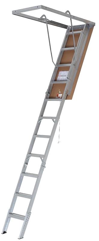 Attic Ladder, Aluminum, 22.5 x 54 in. Opening