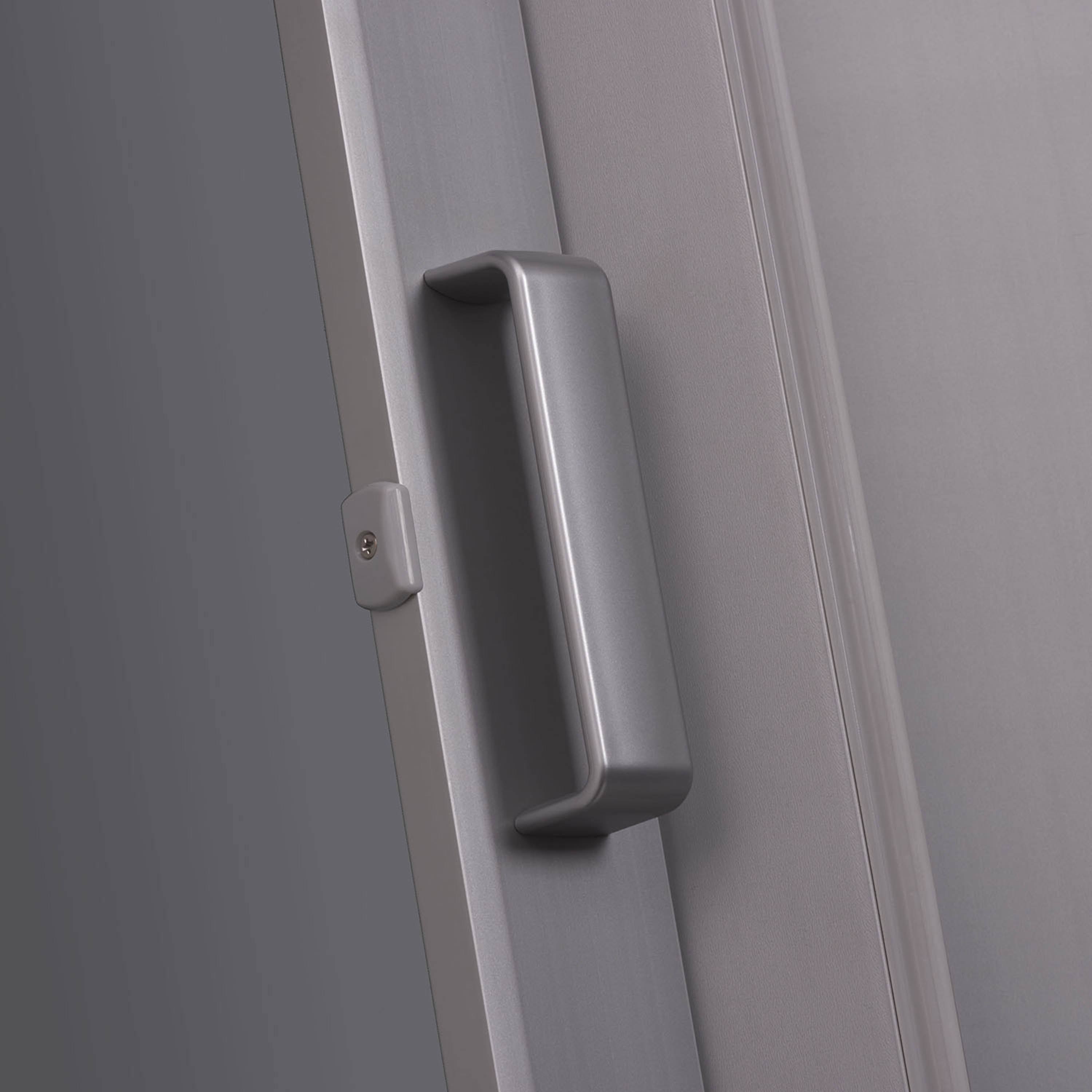 Spectrum Elite Vinyl Accordion Door, Satin Silver