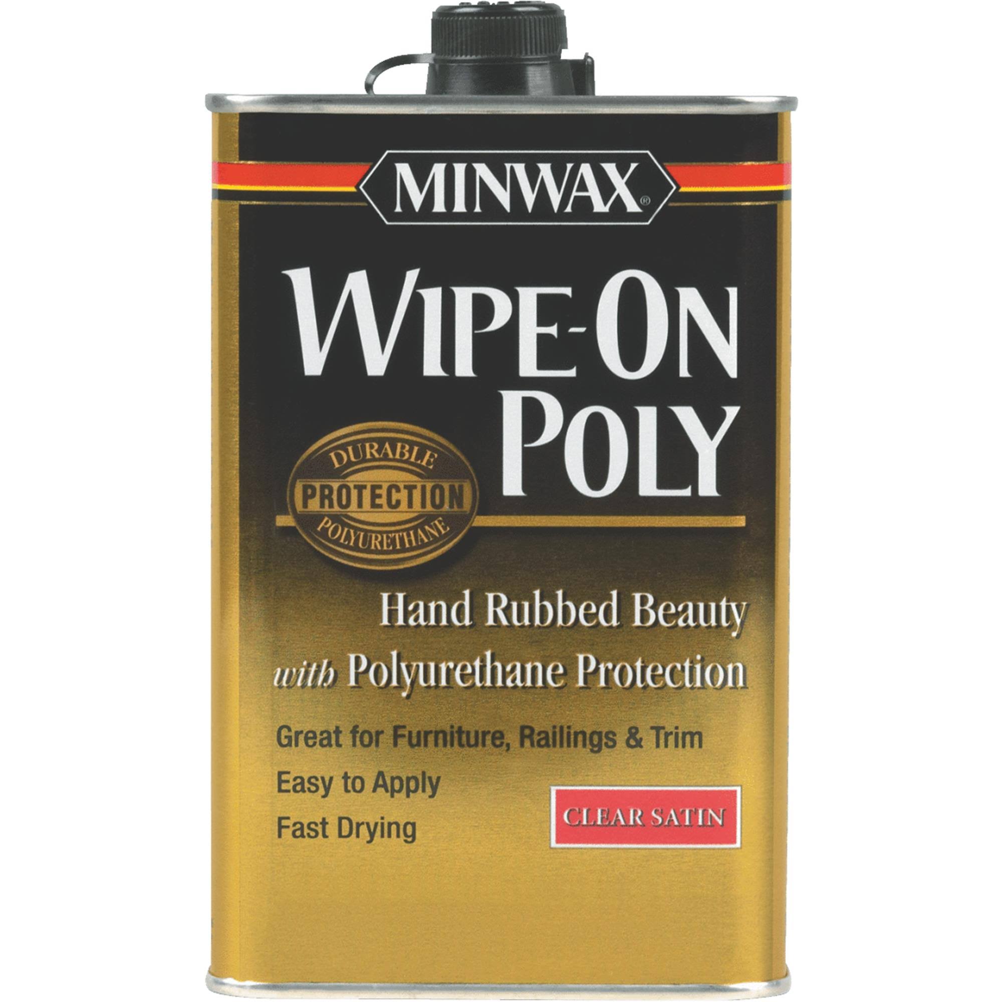 Minwax Wipe-On Poly Satin Clear Polyurethane 1 qt