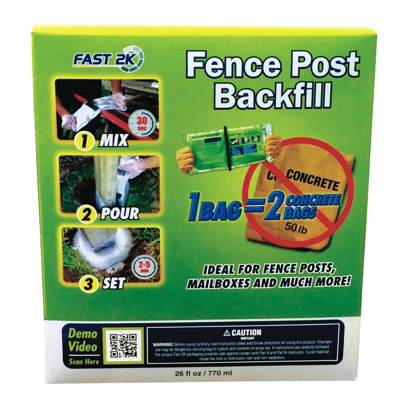 Fast 2K 26 oz Fence Post Backfill