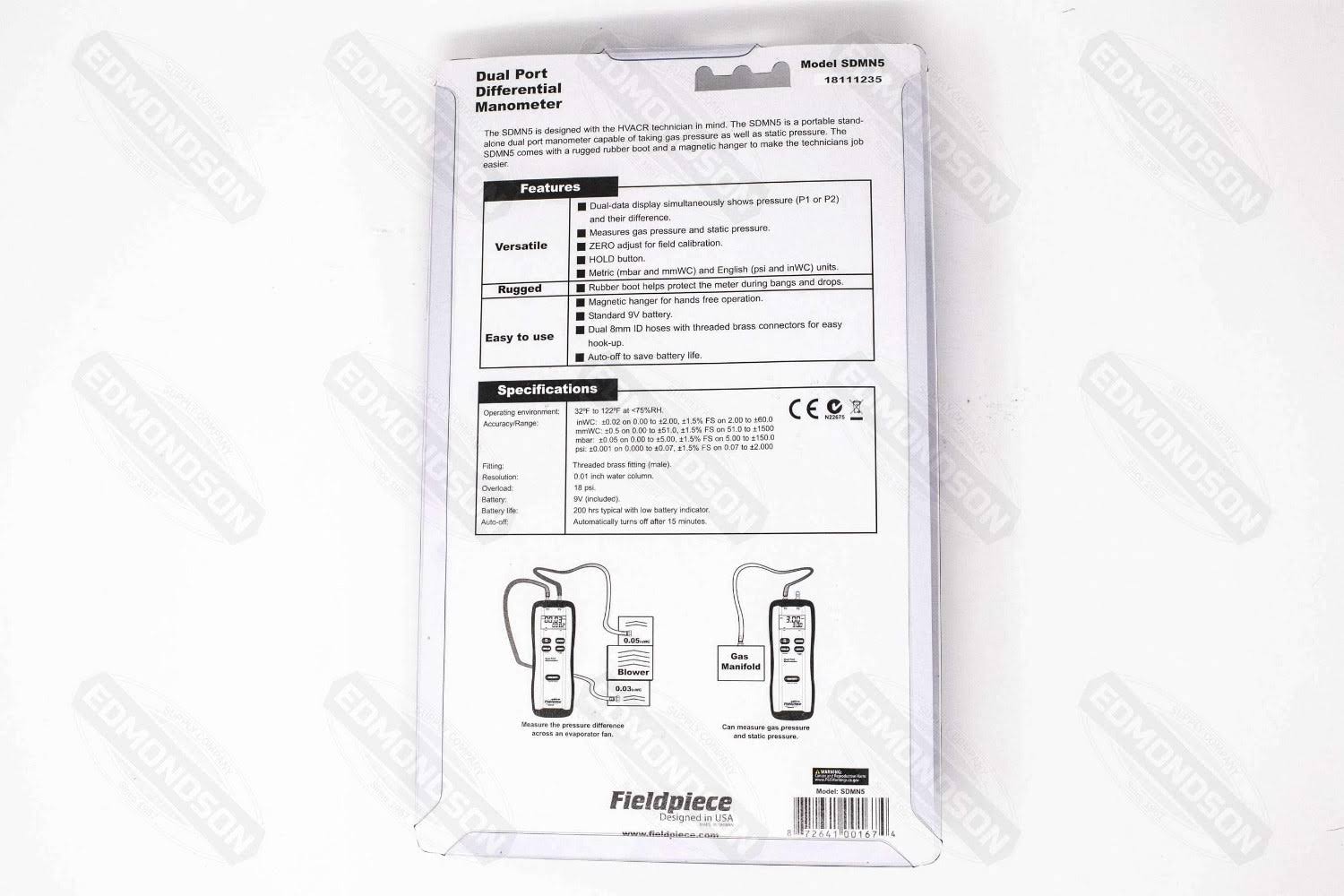 Fieldpiece SDMN5- Dual Port Manometer