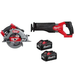 Milwaukee M18 Fuel 18-Volt Lithium-Ion Brushless Cordless Metal Cutting 5-3/8 in. Circular Saw with (1) 5.0Ah Battery & Charger