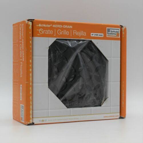 Schluter Kerdi-Drain 4in. Grate Matte Black Floral