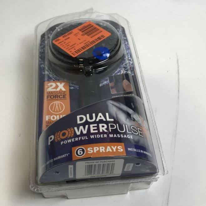 Waterpik ZZR-765M5E 6-Spray Patterns with 1.8 GPM 4.75 in. Single Wall Mount Adjustable Handheld Shower Head in Matte Black