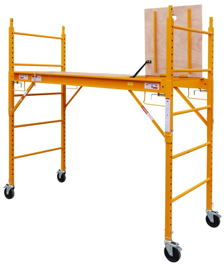 6 Foot Multi Purpose Rolling Scaffolding with Hatch, 1000-lb Capacity