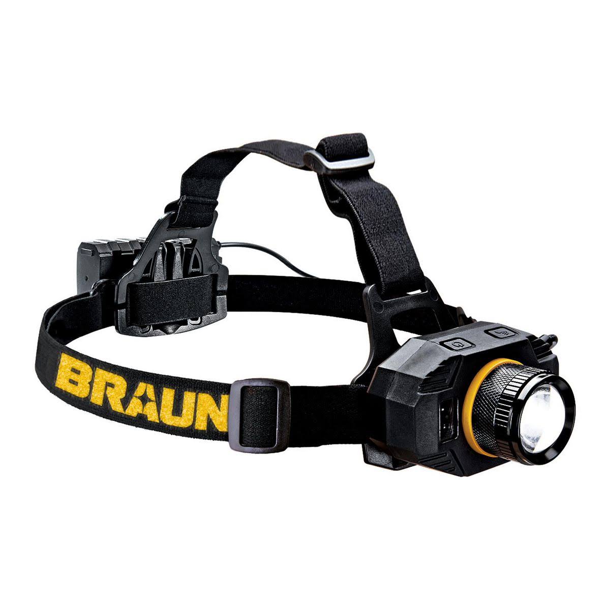 Braun 1100 Lumen Hands-Free Rechargeable LED Headlamp