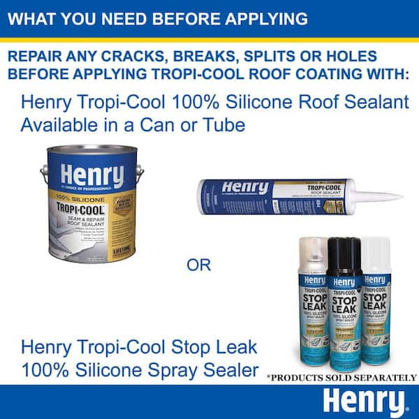 Henry Tropi-Cool White Silicone Roof Coating 4.75 Gal