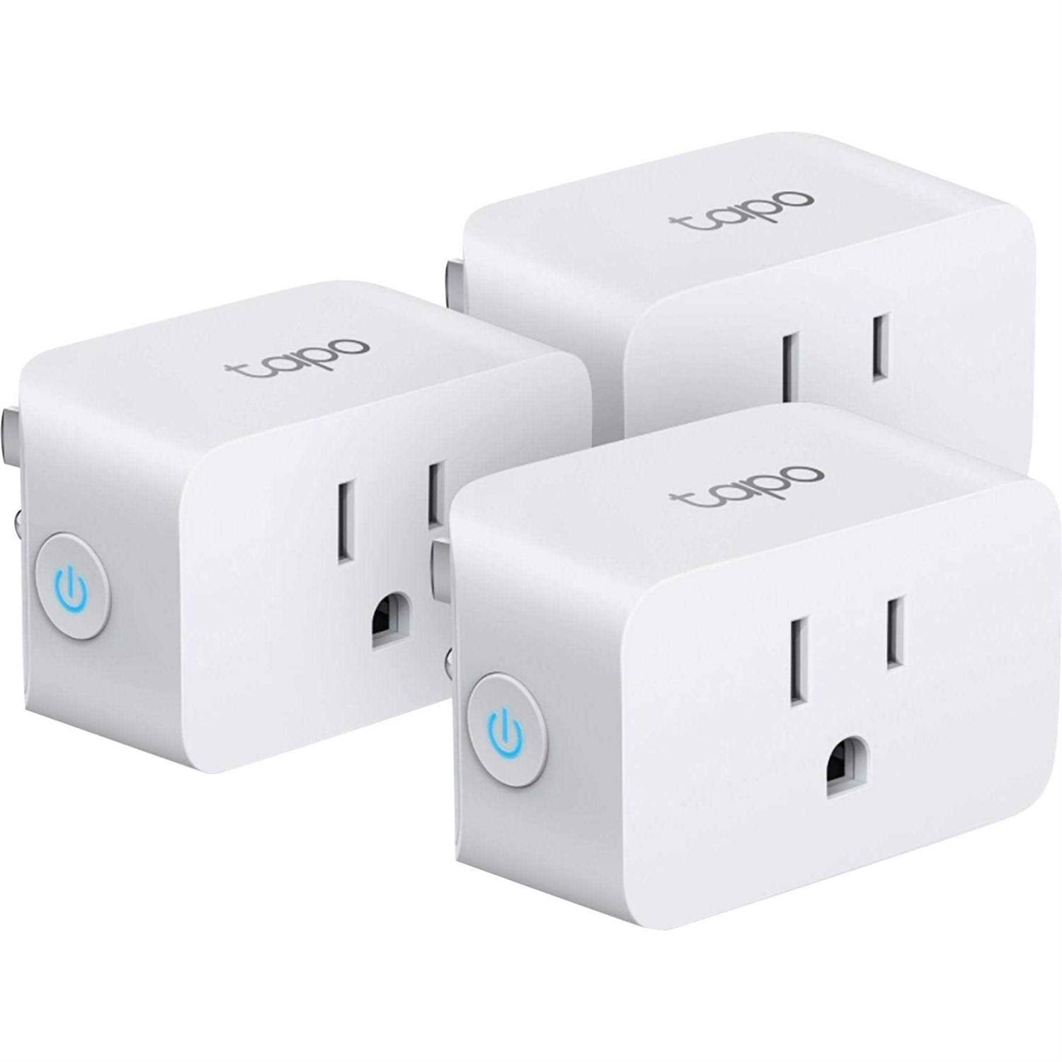 TP-Link- Tapo Smart Wi-Fi Plug Mini with Matter (3-pack)- White