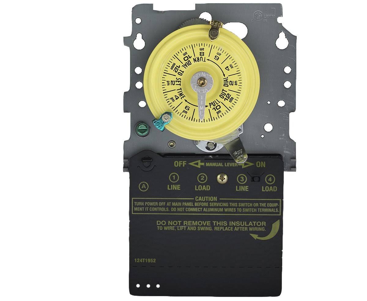 Intermatic T100 Series SPST Time Switch Mechanism, 40 amp, 125 v
