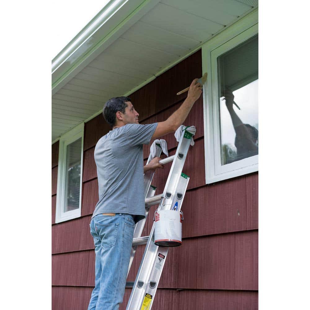 Werner D1224-2 Extension Ladder, Aluminum, 24 ft, II